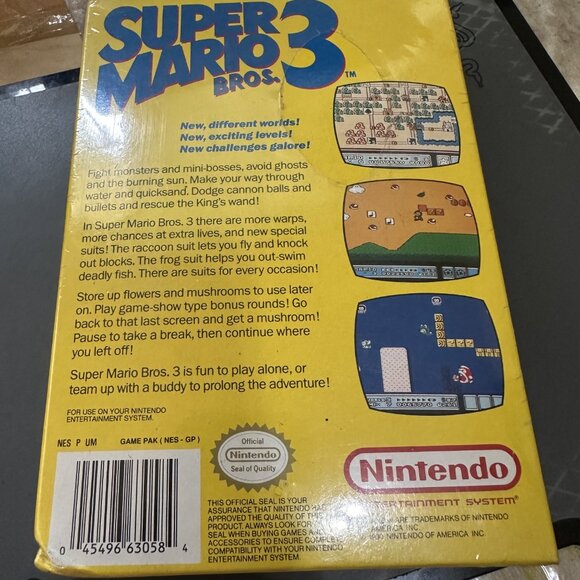 Super Mario Bros 3 NES Nintendo New 1990 Factory Sealed - Picture 2 of 12